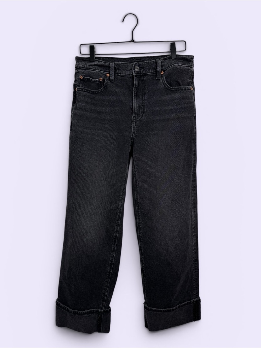 American Eagle AE Black Stovepipe Jeans